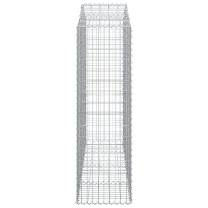buede gabionkurve 2 stk. 200x50x160/180 cm galvaniseret jern