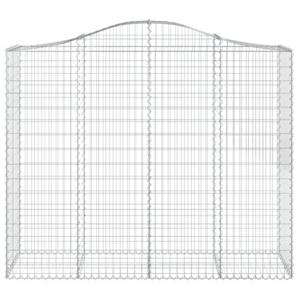 buede gabionkurve 3 stk. 200x50x160/180 cm galvaniseret jern