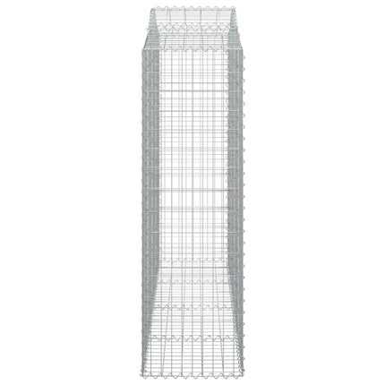 buede gabionkurve 3 stk. 200x50x160/180 cm galvaniseret jern