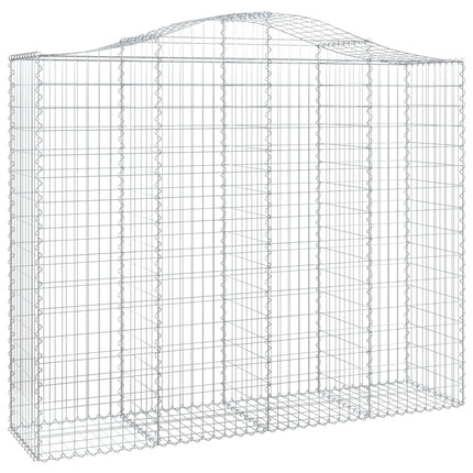 buede gabionkurve 11 stk. 200x50x160/180 cm galvaniseret jern