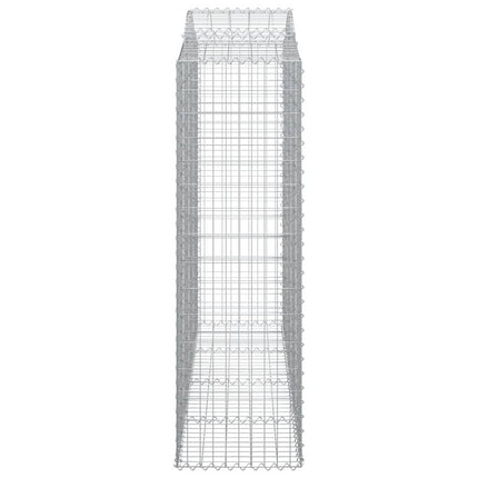 buede gabionkurve 13 stk. 200x50x160/180 cm galvaniseret jern