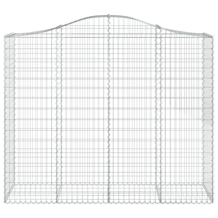 buede gabionkurve 14 stk. 200x50x160/180 cm galvaniseret jern