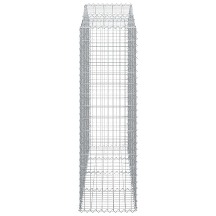 buede gabionkurve 14 stk. 200x50x160/180 cm galvaniseret jern