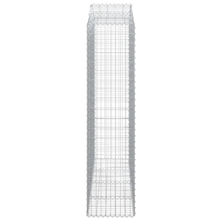 buede gabionkurve 3 stk. 200x50x200/220 cm galvaniseret jern