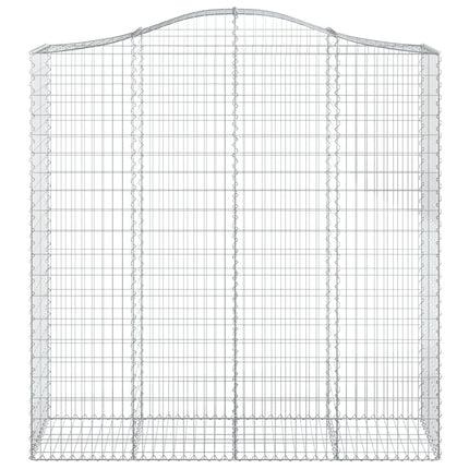 buede gabionkurve 4 stk. 200x50x200/220 cm galvaniseret jern