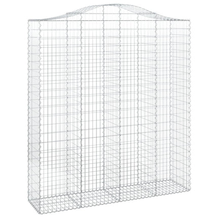 buede gabionkurve 10 stk. 200x50x220/240 cm galvaniseret jern