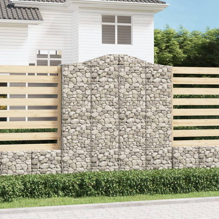 buede gabionkurve 11 stk. 200x50x220/240 cm galvaniseret jern