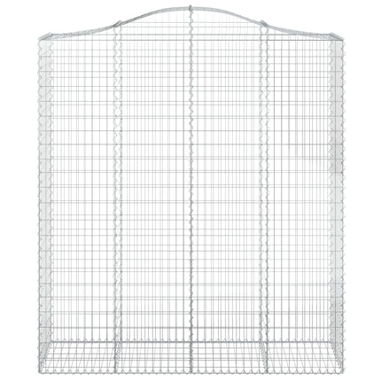 buede gabionkurve 13 stk. 200x50x220/240 cm galvaniseret jern