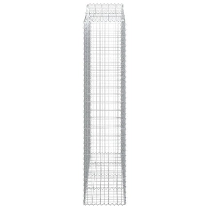 buede gabionkurve 13 stk. 200x50x220/240 cm galvaniseret jern