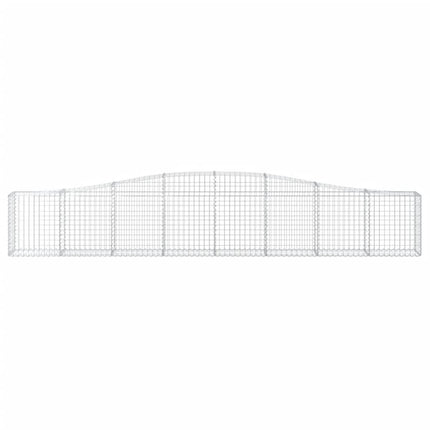buede gabionkurve 5 stk. 400x30x60/80 cm galvaniseret jern