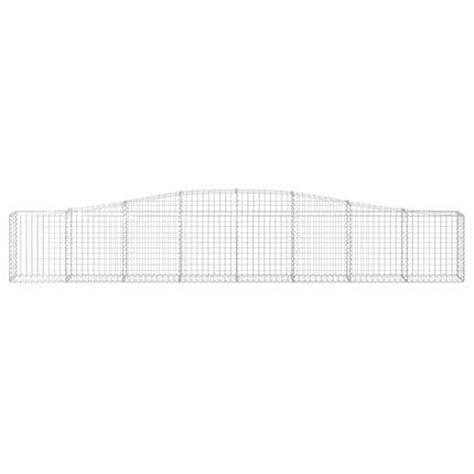 buede gabionkurve 9 stk. 400x30x60/80 cm galvaniseret jern