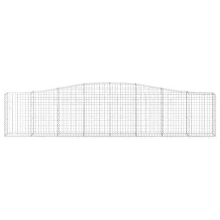 buede gabionkurve 2 stk. 400x30x80/100 cm galvaniseret jern