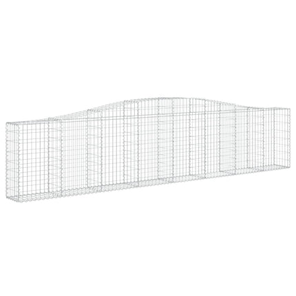 buede gabionkurve 4 stk. 400x30x80/100 cm galvaniseret jern
