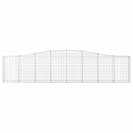 buede gabionkurve 5 stk. 400x30x80/100 cm galvaniseret jern