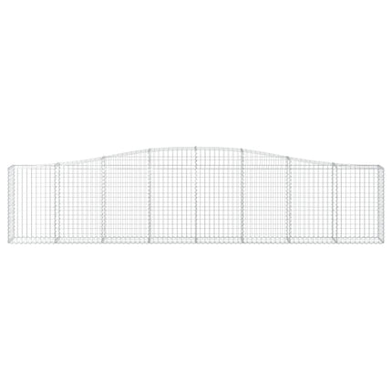 buede gabionkurve 9 stk. 400x30x80/100 cm galvaniseret jern