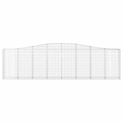 buede gabionkurve 2 stk. 400x30x100/120 cm galvaniseret jern