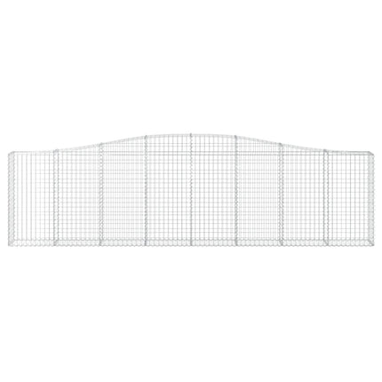 buede gabionkurve 4 stk. 400x30x100/120 cm galvaniseret jern