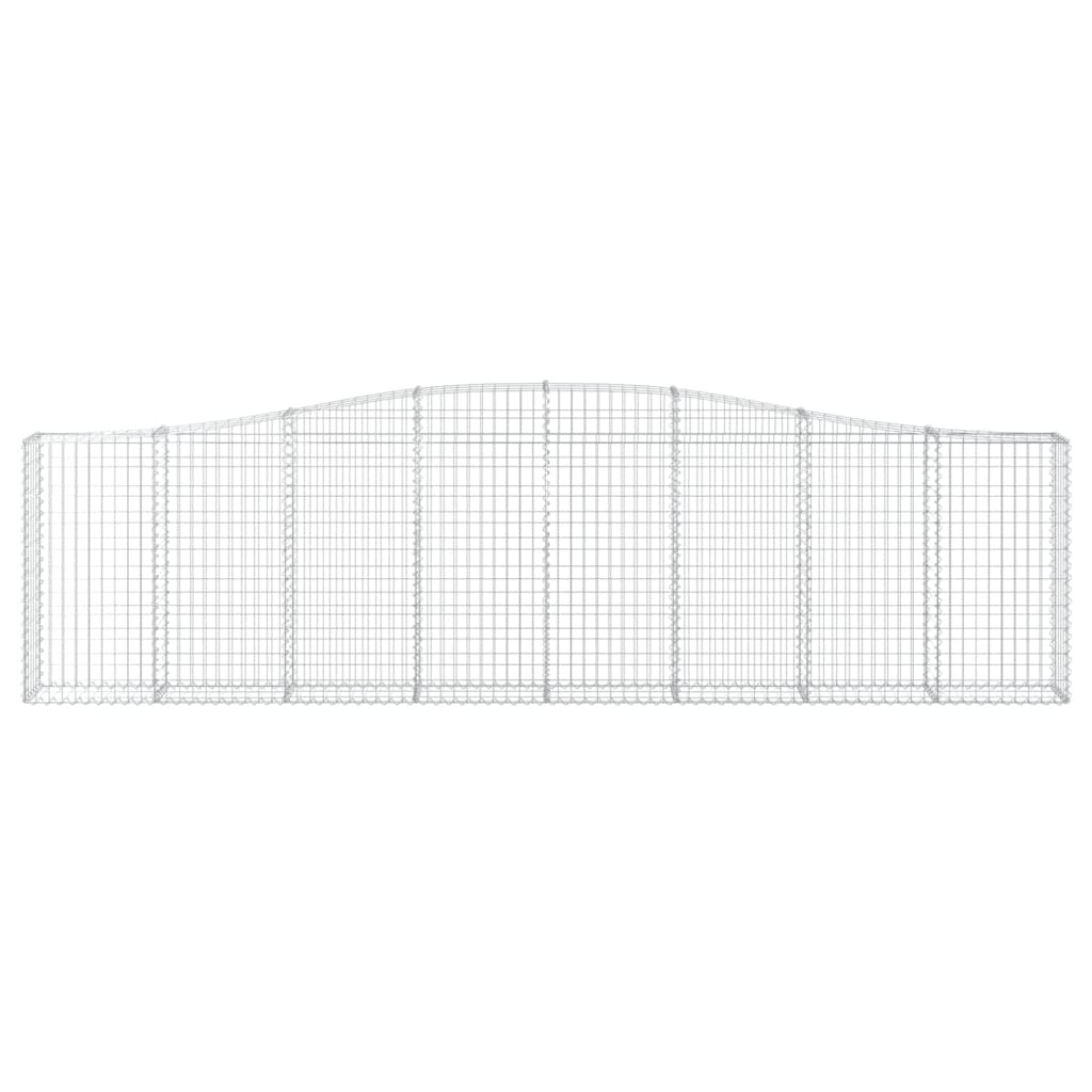 buede gabionkurve 10 stk. 400x30x100/120 cm galvaniseret jern