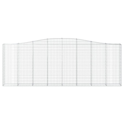 buede gabionkurve 7 stk. 400x30x140/160 cm galvaniseret jern