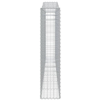 buede gabionkurve 7 stk. 400x30x140/160 cm galvaniseret jern
