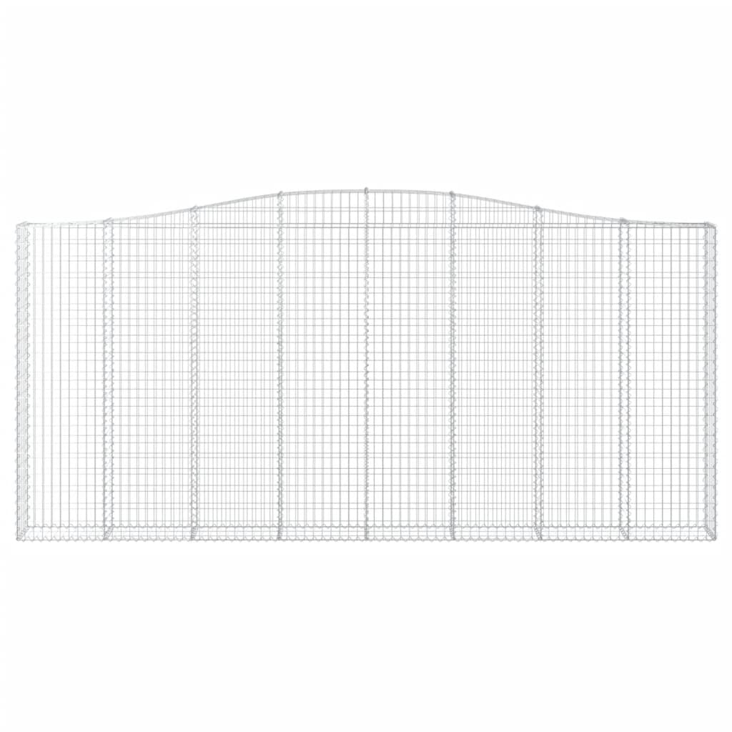 buede gabionkurve 3 stk. 400x30x180/200 cm galvaniseret jern