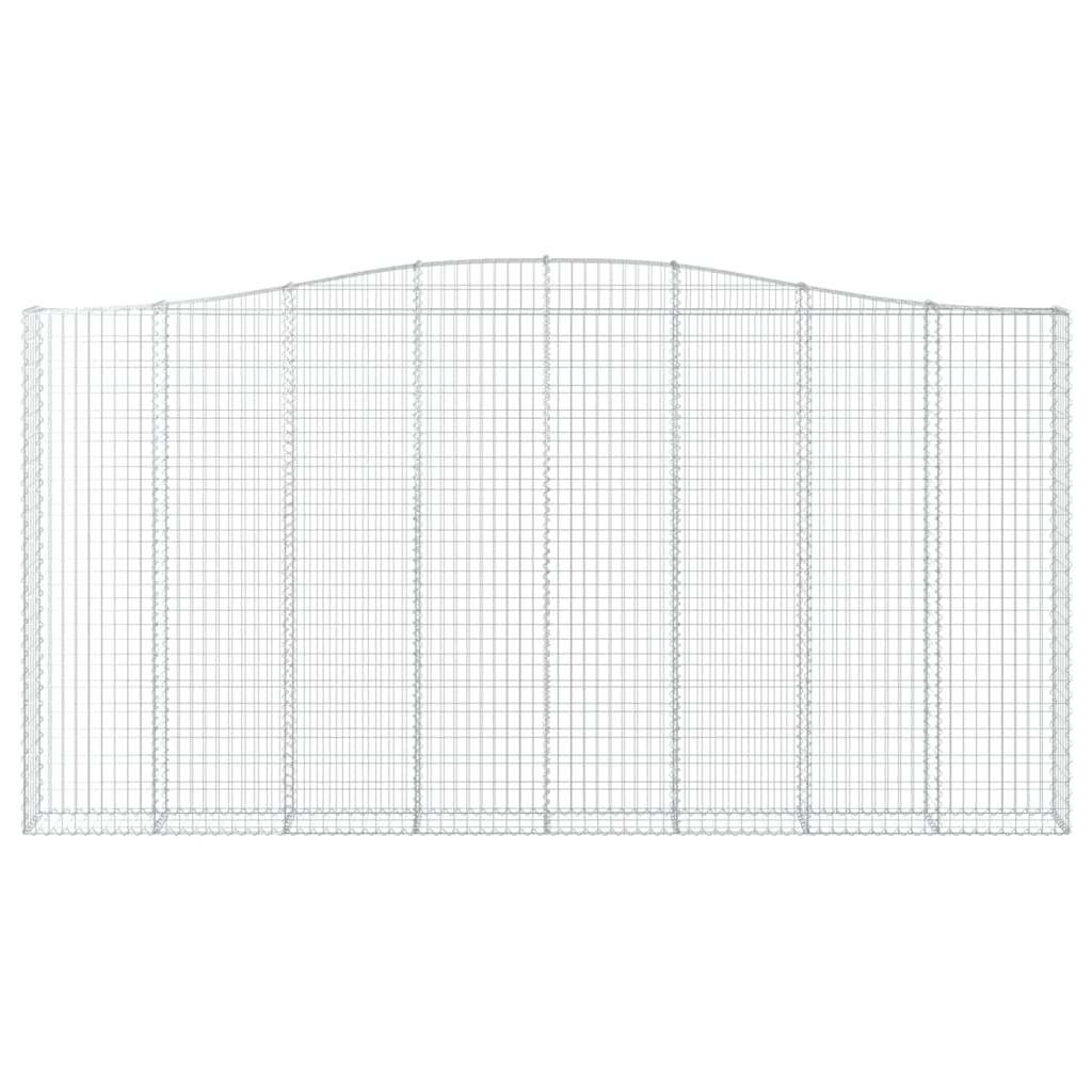 buede gabionkurve 3 stk. 400x30x200/220 cm galvaniseret jern