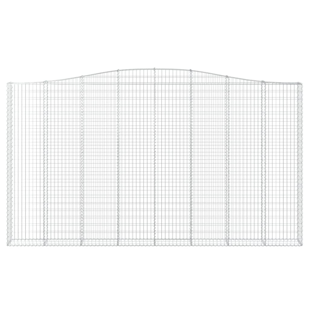 buede gabionkurve 3 stk. 400x30x220/240 cm galvaniseret jern