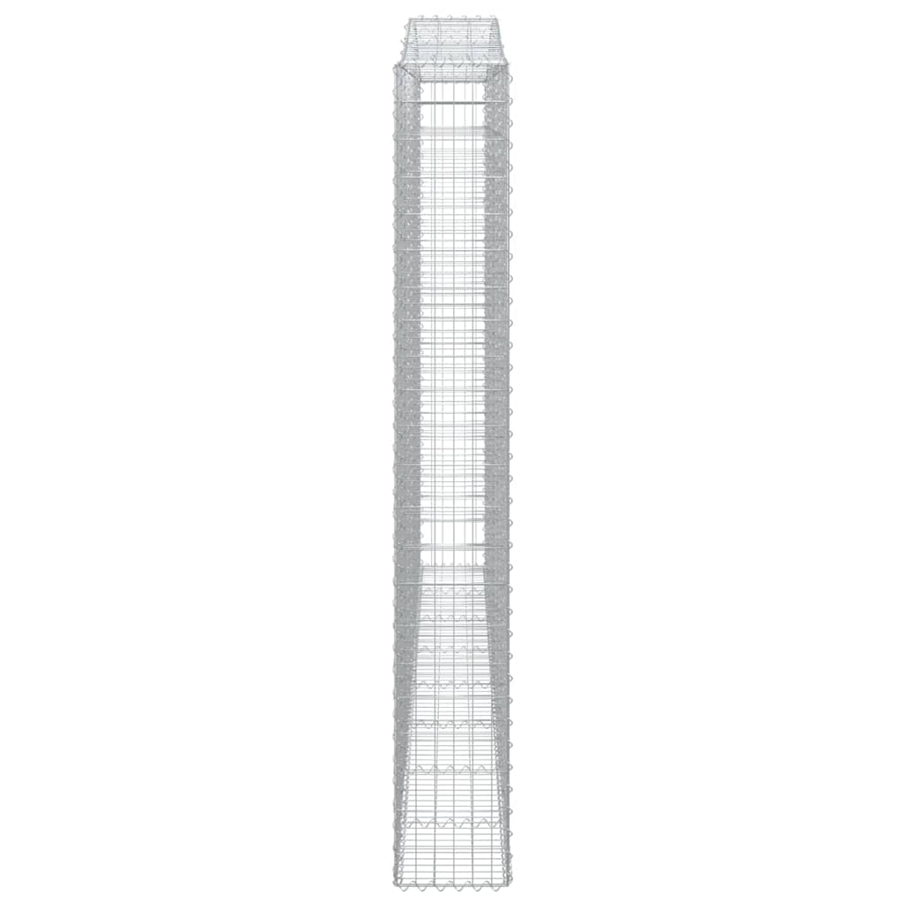 buede gabionkurve 4 stk. 400x30x220/240 cm galvaniseret jern