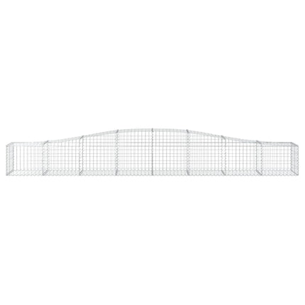 buede gabionkurve 4 stk. 400x50x40/60 cm galvaniseret jern