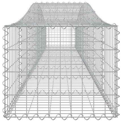 buede gabionkurve 4 stk. 400x50x40/60 cm galvaniseret jern
