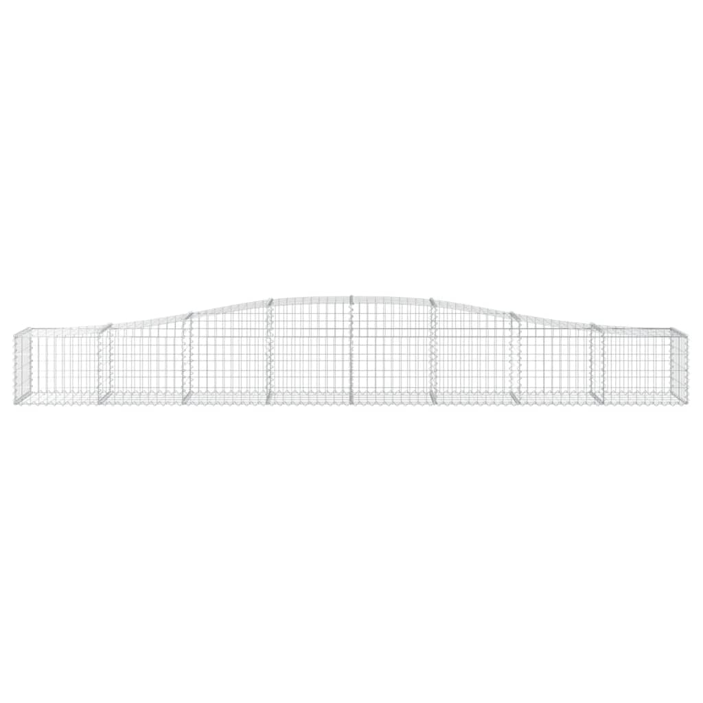 buede gabionkurve 9 stk. 400x50x40/60 cm galvaniseret jern