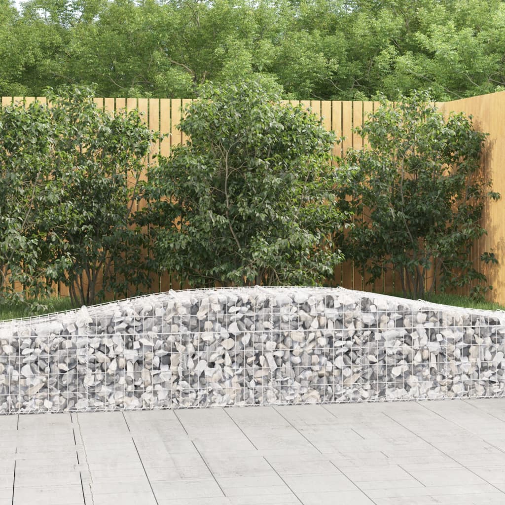 buede gabionkurve 9 stk. 400x50x40/60 cm galvaniseret jern billede