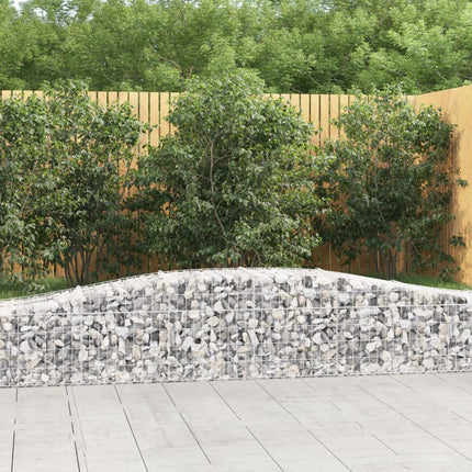 buede gabionkurve 10 stk. 400x50x40/60 cm galvaniseret jern