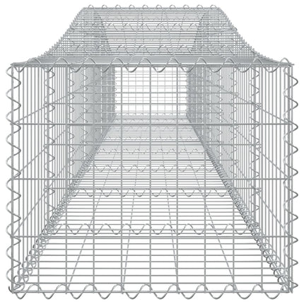 buede gabionkurve 15 stk. 400x50x40/60 cm galvaniseret jern