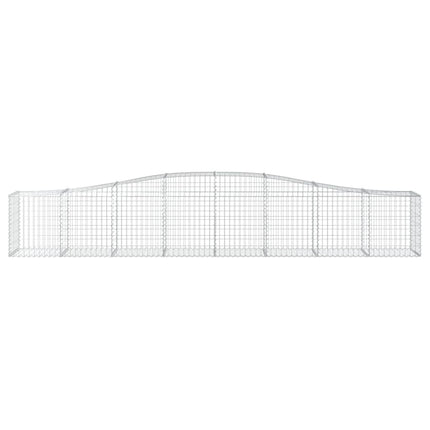 buede gabionkurve 2 stk. 400x50x60/80 cm galvaniseret jern