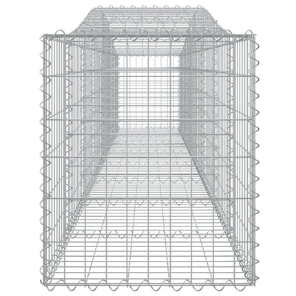 buede gabionkurve 8 stk. 400x50x60/80 cm galvaniseret jern