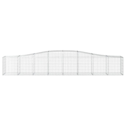 buede gabionkurve 9 stk. 400x50x60/80 cm galvaniseret jern