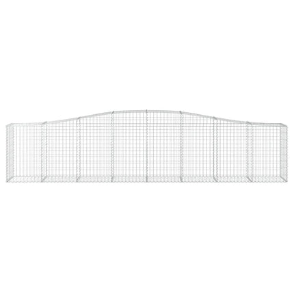buede gabionkurve 4 stk. 400x50x80/100 cm galvaniseret jern