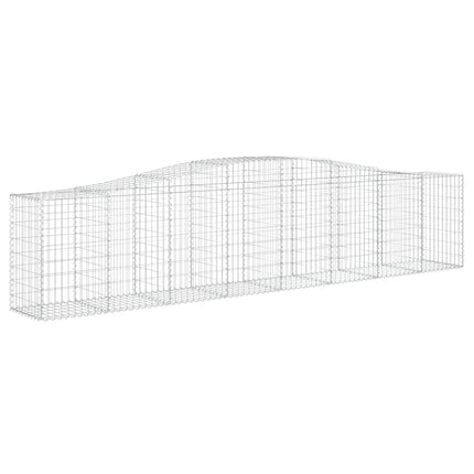 buede gabionkurve 5 stk. 400x50x80/100 cm galvaniseret jern