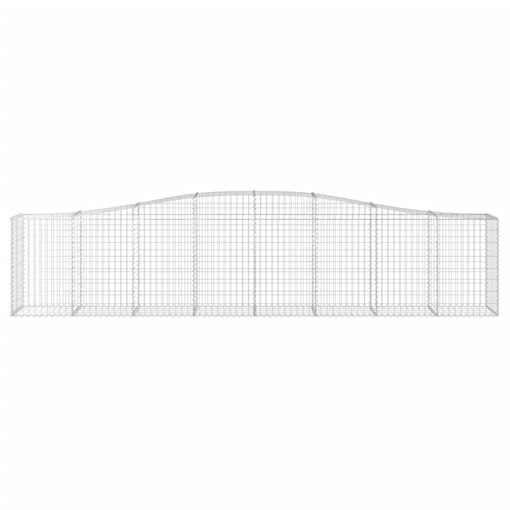 buede gabionkurve 9 stk. 400x50x80/100 cm galvaniseret jern