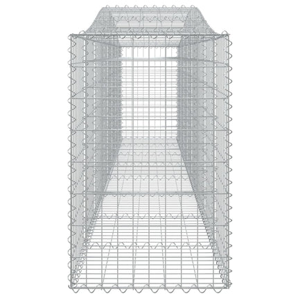buede gabionkurve 15 stk. 400x50x80/100 cm galvaniseret jern