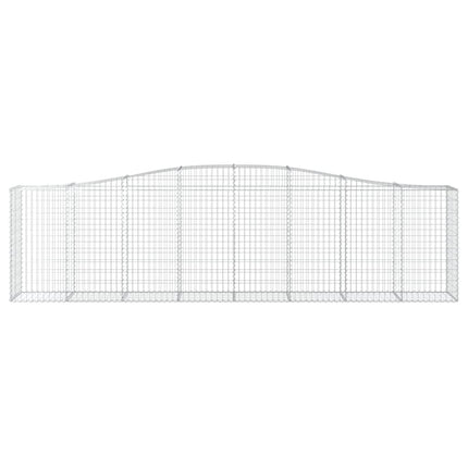 buede gabionkurve 4 stk. 400x50x100/120 cm galvaniseret jern