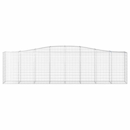 buede gabionkurve 9 stk. 400x50x100/120 cm galvaniseret jern