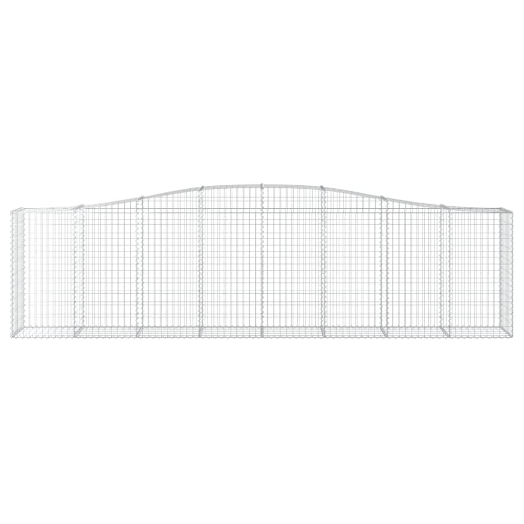 buede gabionkurve 9 stk. 400x50x100/120 cm galvaniseret jern