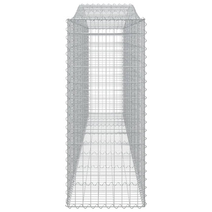 buede gabionkurve 7 stk. 400x50x120/140 cm galvaniseret jern