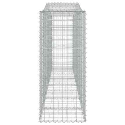 buede gabionkurve 15 stk. 400x50x120/140 cm galvaniseret jern