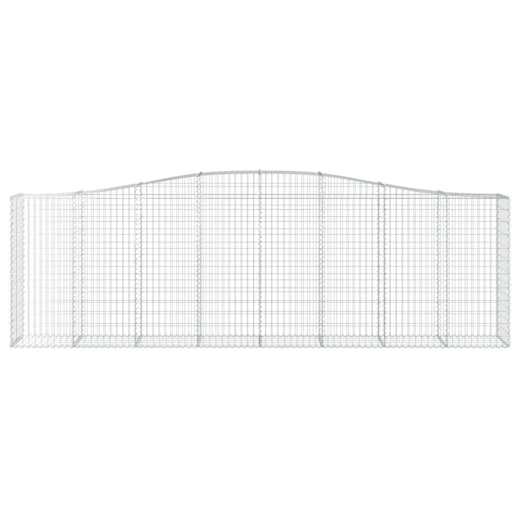 buede gabionkurve 20 stk. 400x50x120/140 cm galvaniseret jern