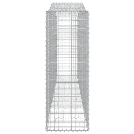 buede gabionkurve 4 stk. 400x50x140/160 cm galvaniseret jern