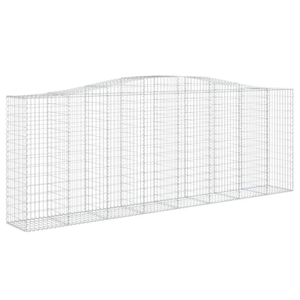 buede gabionkurve 6 stk. 400x50x140/160 cm galvaniseret jern