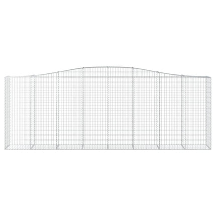 buede gabionkurve 8 stk. 400x50x140/160 cm galvaniseret jern